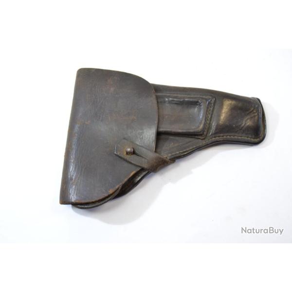 Etui holster fonte en cuir � identifier. WW2 ou apr�s Guerre.