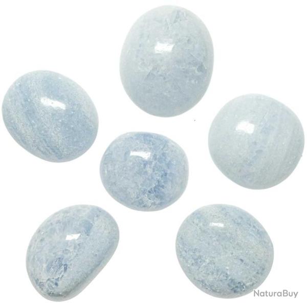 Galets de calcite bleue - Lot de 2