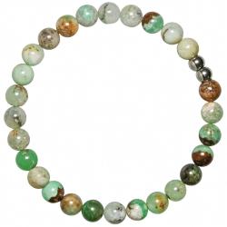 Bracelet en chrysoprase - Perles rondes 6 mm