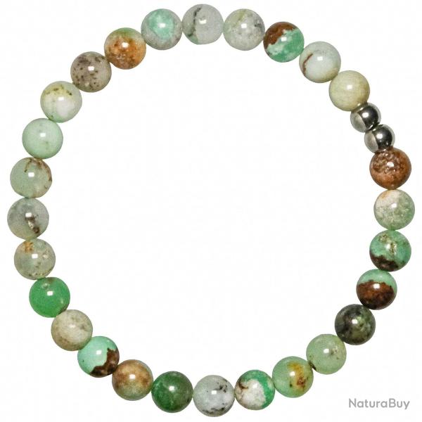 Bracelet en chrysoprase - Perles rondes 6 mm