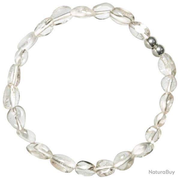 Bracelet en cristal de roche extra - Perles roul�es 7 � 10 mm