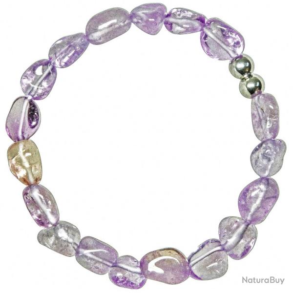 Bracelet en am�trine - Perles roul�es 7 � 10 mm