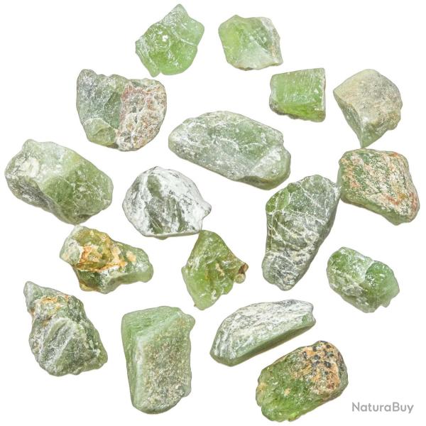 Petites pierres brutes de p�ridot - 1.5 � 2.5 cm - Lot de 2