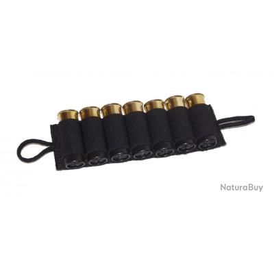 CARTOUCHIÈRE TACTIQUE SUR BRAS 8 EMPLACEMENTS CALIBRE 12 NOIRE   Livraison Gratuite