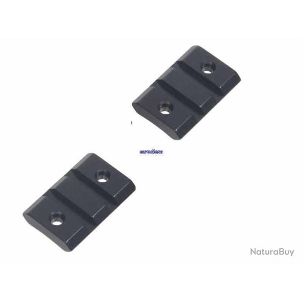 Paire d'embases weaver avant et arri�re Recknagel, queue d�arronde de 21 mm pour R�ssler Titan 6