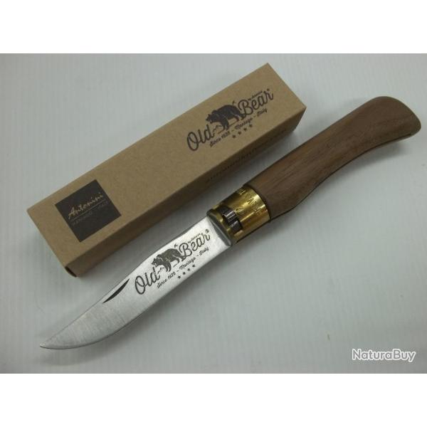 COUTEAU "OLD BEAR" XL MANCHE EN NOYER HUILE