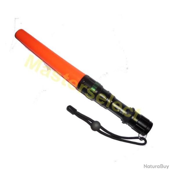 2 x LAMPE TORCHE XENON CREE SMD RECHARGEABLE 12V / 220V AVEC CONE SIGNALISATION PUISSANTE -PROMO-