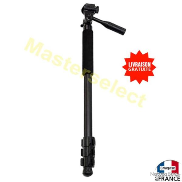 MONOPODE SUPPORT POUR APPAREIL PHOTO JUMELLES MAX 1.60m TREPIED 4 BRINS PLIABLE -Promo-