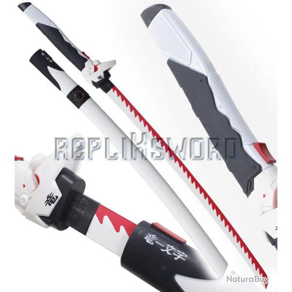 Katana en Bois Oni Genji Ninja Overwatch Epee Dragon Blanc Repliksword