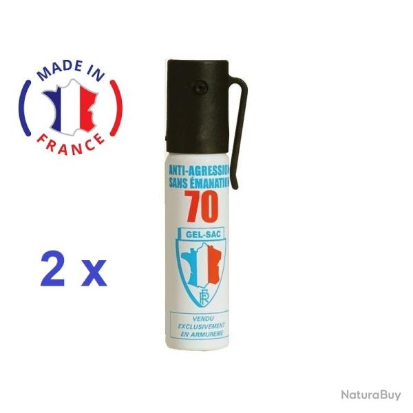 Pack 2 bombe lacrymogene Gaz Gel 25 ml promotion