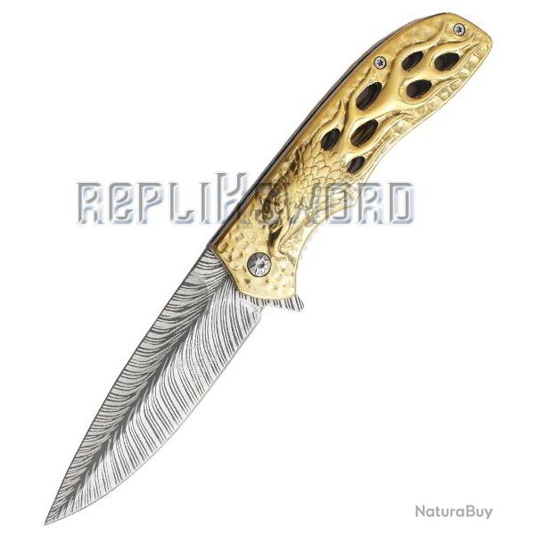 Couteau Pliant Gold Eagle Dark Side Blades DS-A043GD Repliksword