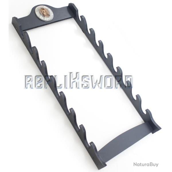 Support Bois Murale 8 Places Samourai Presentoir Repliksword