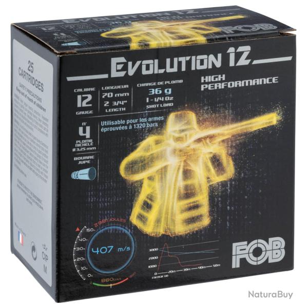 Cartouches Fob Evolution 12 Cal. 12 70 Cartouches Fob Evolution 12 Cal. 12 70