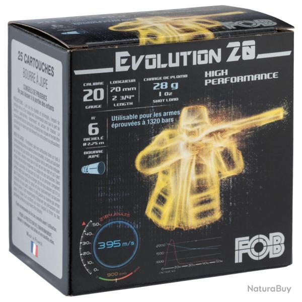 Cartouches Fob Evolution 20 Cal. 20 70 Cartouches Fob Evolution 20 Cal. 20 70