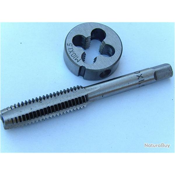 1 TARAUD 1 PASSE M 10 X 1,5 + 1 FILIERE M 10 X 1,5