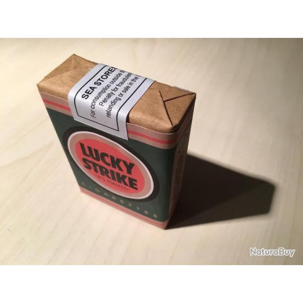 Faux Paquet cigarette LUCKY STRIKE Vert Rplique WW2 WWII US ARMY troupes