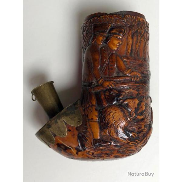 Fourneau de pipe sculpt� XVIII�me