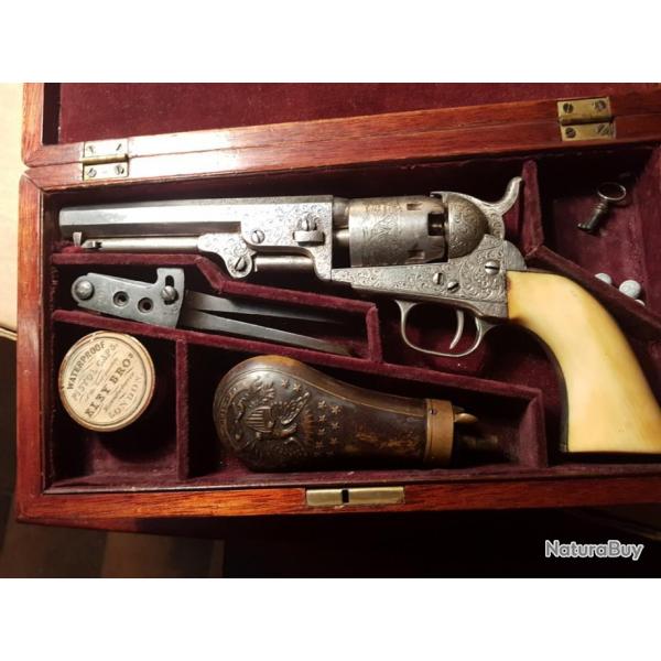 Exceptionnel Coffret Colt 1849 grav� Young