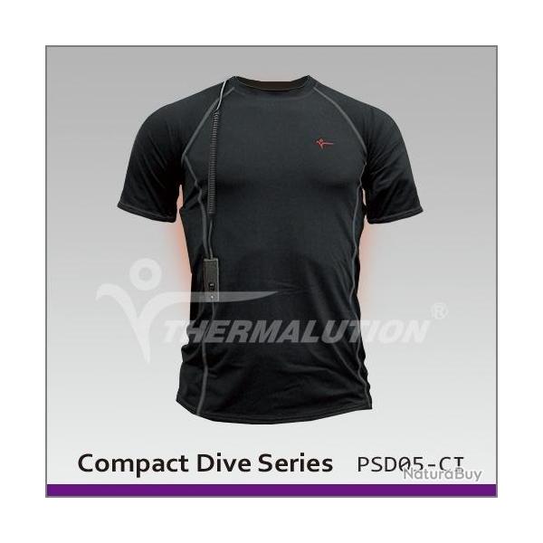 Tee-shirt chauffant pour la plong�e tek jusqu'� 70 m�tres L Noir