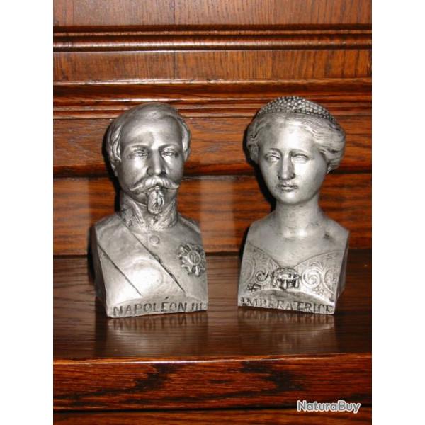 Couple de l'imp�ratrice et Napol�on III Fa�on �tain