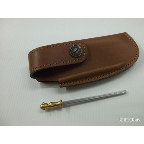 ETUI  CUIR PEROU POUR COUTEAU CHASSE
