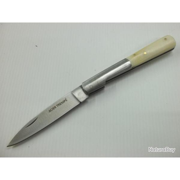 COUTEAU DE POCHE TYPE " VENDETTA" GRAND MODELE MANCHE OS VERITABLE