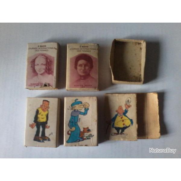 lot anciennes petite boite d'allumettes