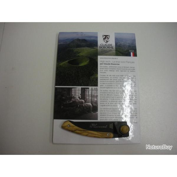 N3902-COUTEAU LE THIERS DOZORME LINERLOCK OLIVIER  - NEUF!!!