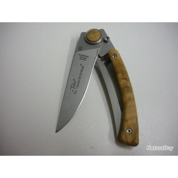 3906-COUTEAU LE THIERS DOZORME LINER LOCK OLIVIER - 10,5 CM - NEUF!!!