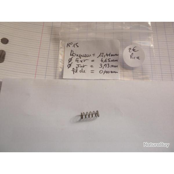 VENDU PAR CUIRASSIER11 N� 15 RESSORT BOUDIN  POUR  FUSILS  OU CARABINES ET  DIVERSES ARMES