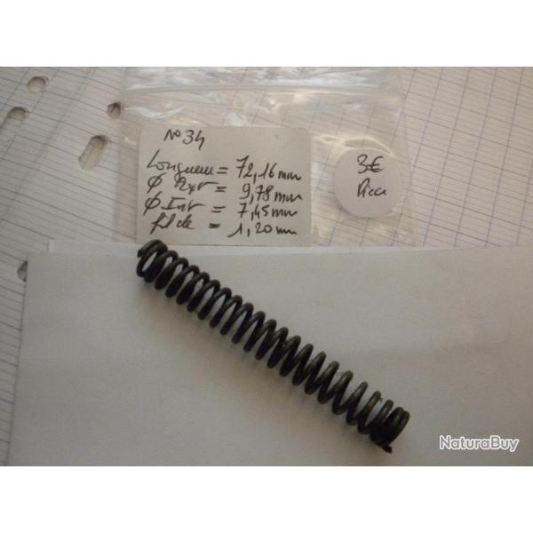 VENDU PAR CUIRASSIER11 N� 34 RESSORT BOUDIN D'ARMURERIE POUR ARMES DIVERSES FUSILS ET CARABINES