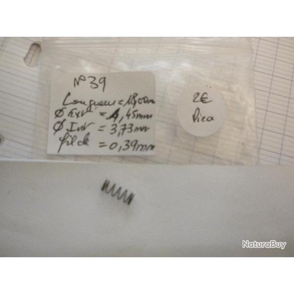 VENDU PAR CUIRASSIER11 N� 39 RESSORT BOUDIN D'ARMURERIE POUR ARMES DIVERSES FUSILS ET CARABINES