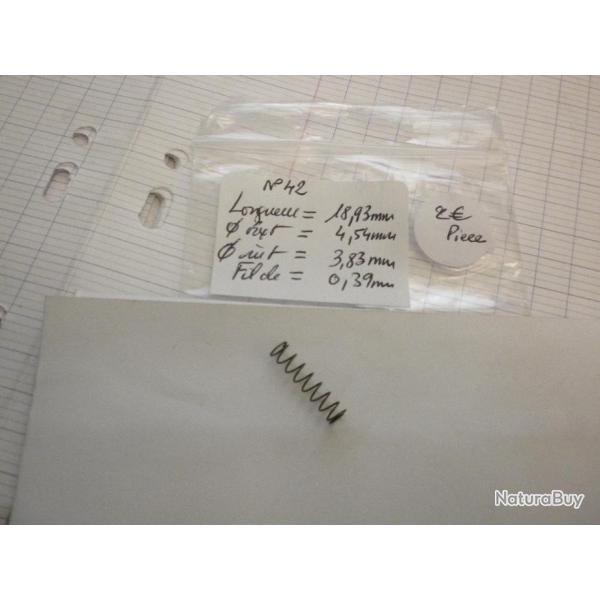 VENDU PAR CUIRASSIER11 N� 42 RESSORT BOUDIN D'ARMURERIE POUR ARMES DIVERSES FUSILS ET CARABINES