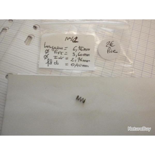 VENDU PAR CUIRASSIER11 N� 41 RESSORT BOUDIN D'ARMURERIE POUR ARMES DIVERSES FUSILS ET CARABINES