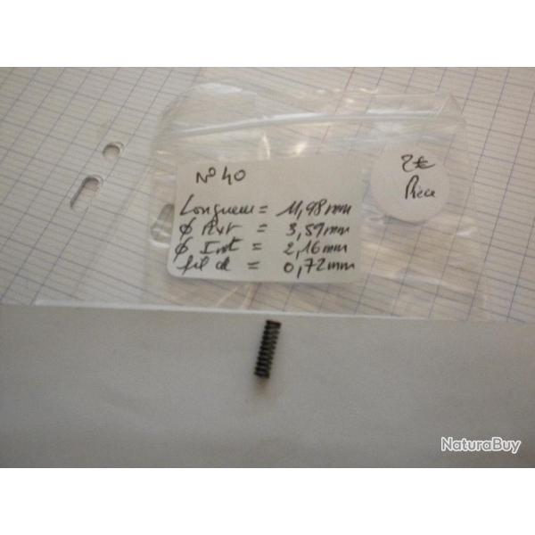 VENDU PAR CUIRASSIER11 N� 40 RESSORT BOUDIN D'ARMURERIE POUR ARMES DIVERSES FUSILS ET CARABINES