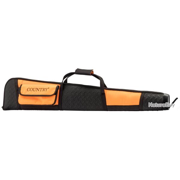 ( Fourreau orange/noir en cordura pour fusil de chasse - Country Sellerie)Fourreau orange/noir en co