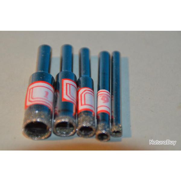 un lot de 5 forets diamand a faience