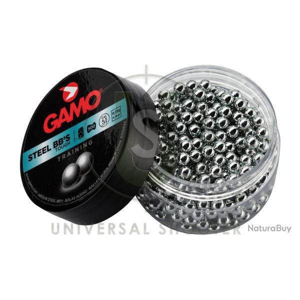 Boite de 500 billes acier Gamo BB's calibre 4.5 mm