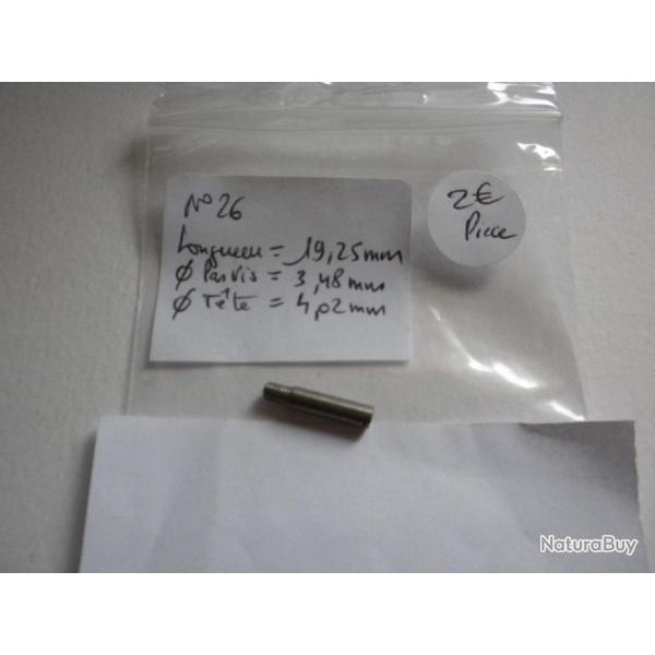 VENDU PAR CUIRASSIER11 N� 26 VIS  D'ARMURERIE  POUR FUSILS  OU CARABINES ET  DIVERSES ARMES