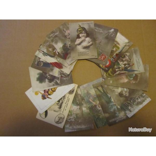 CARTES POSTALES GUERRE 14-18 LOT COMPLET N�3