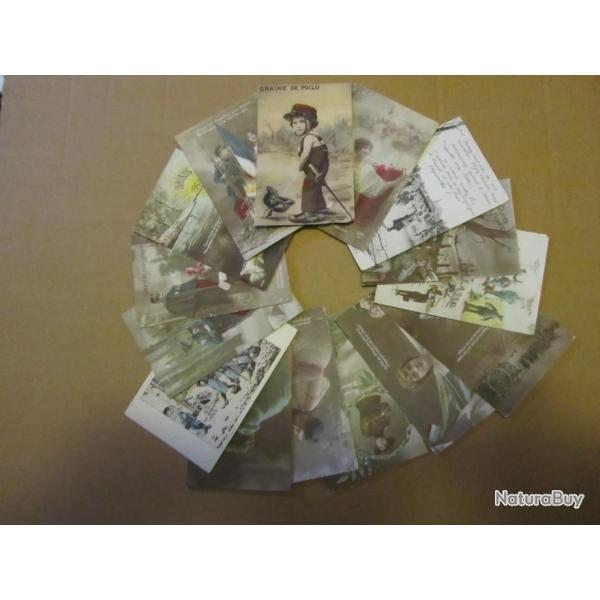 CARTES POSTALES GUERRE 14-18 LOT COMPLET N�4
