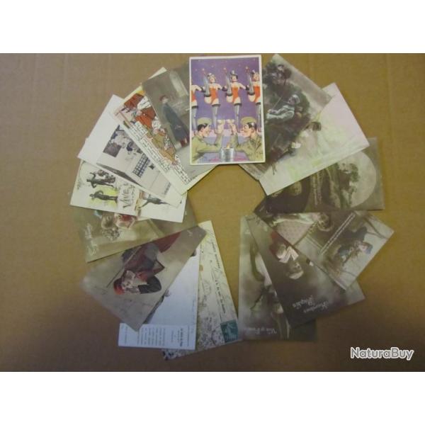 CARTES POSTALES GUERRE 14-18 LOT COMPLET N�5