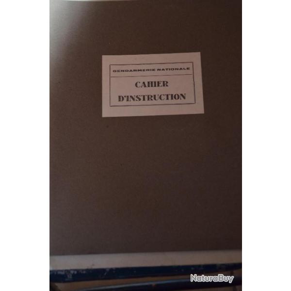 RARE Cahier instruction gendarmerie nationale