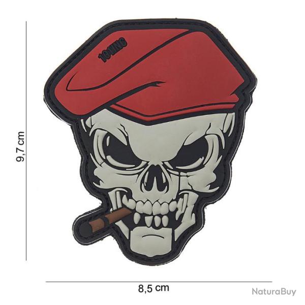 Patch 3D PVC " skull cigare "-  velcro  -