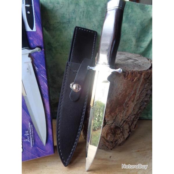 Couteau Gil Hibben Old West Fixed Blade Boot Lame Acier 7Cr13 Manche Bois Etui CUir GH5047