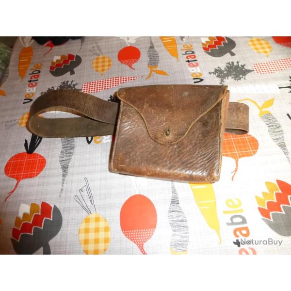 + CEINTURON + SACOCHE PORTE SCIE ARTICULER   CUIR GENDRON 1917