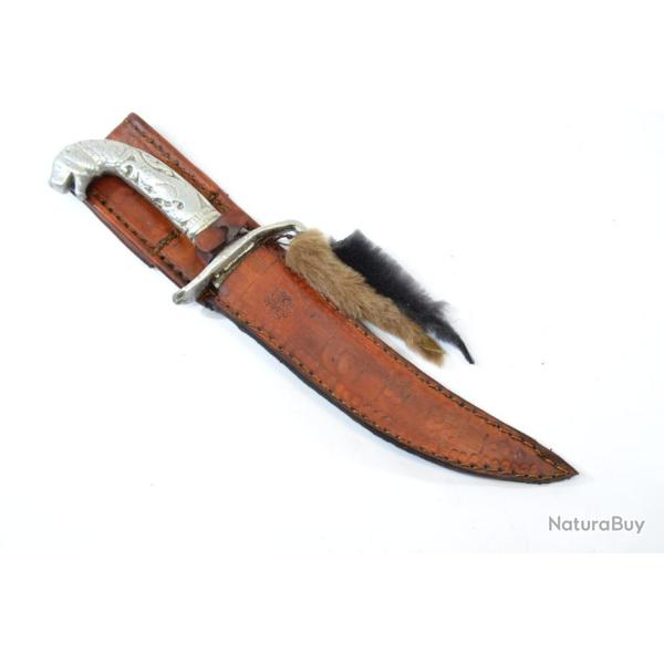 Couteau de chasse indien (Indes) avec �tui personnalis�