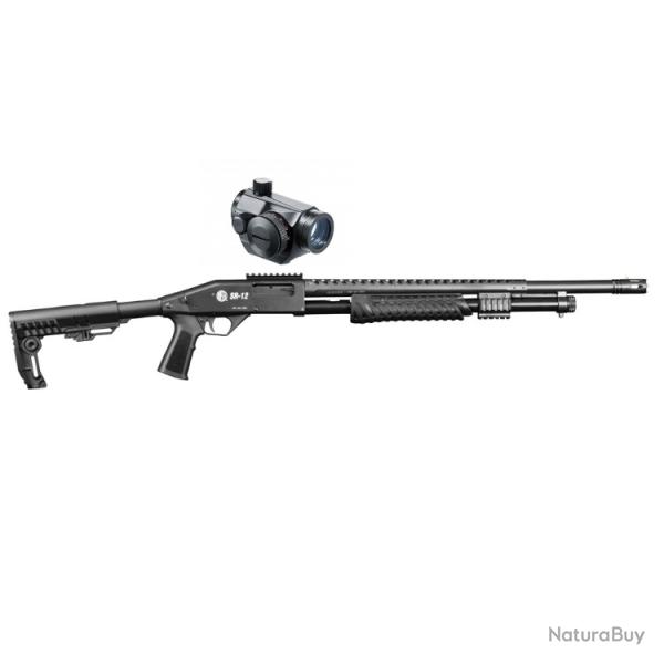 Fusil � Pompe Rossi SR12 Tactical Cat�gorie C + Point Rouge Tubulaire walther - Livraison Offerte