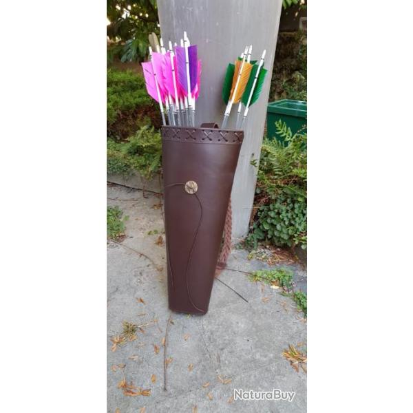 CARQUOIS DE DOS CUIR GRANDE CAPACITE