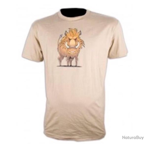 Tee-shirt humoristique Somlys couleur sable taille M